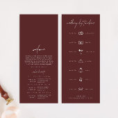 Boho Burgundy Modern Wedding Day Timeline
