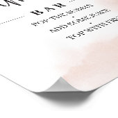 Boho burgundy Rosa Blumenmosa Bar Poster (Ecke)