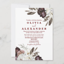 Boho Burgundy Rose Hochzeit im Herbst