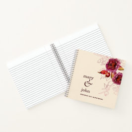 Boho Burgundy Rose Notebook Notizblock