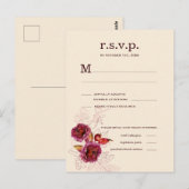 Boho Burgundy Rose UAWG Postkarte (Vorne/Hinten)
