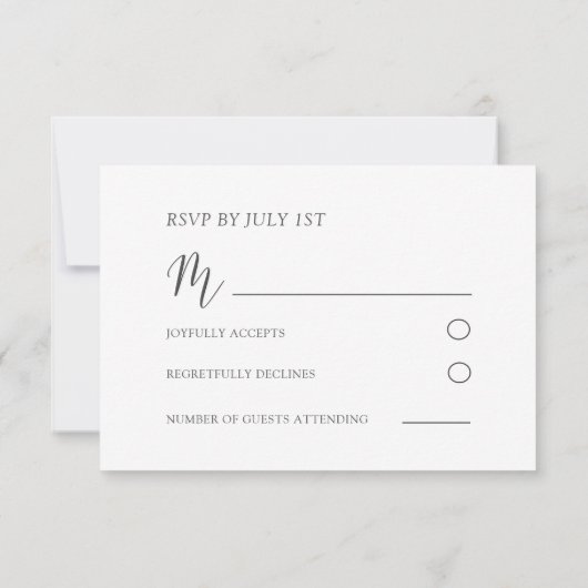 Boho Burgundy Rose Watercolor Wedding RSVP (Rückseite)