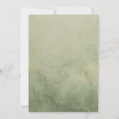 Boho Burgundy & Sage Green Floral Save the Date (Rückseite)