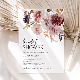 Boho Burgundy Terracotta Bridal Dusche Einladung