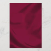 Boho Burgundy und Gold Elegante Script Wedding Menükarte (Rückseite)