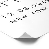 Boho Burgundy und Peach Blume Fall Babydusche Poster (Ecke)