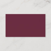 Boho Burgundy und Peach Blume Fall Platzkarte (Rückseite)