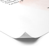 Boho burgundy und Rosa Blumenkarte Poster (Ecke)