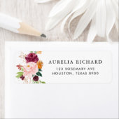 Boho Burgundy Watercolor Blume Hochzeit im Herbst (Insitu)