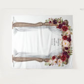 Boho Burgundy Wedding Arch Backdrop Foto Stand Wandteppich (Vorderseite (Horizontal))