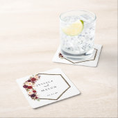 Boho Burgundy Wedding Untersetzer (Vor Ort)