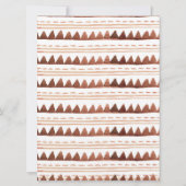 Boho Burn Orange Floral Teepee Girl Einladung (Rückseite)