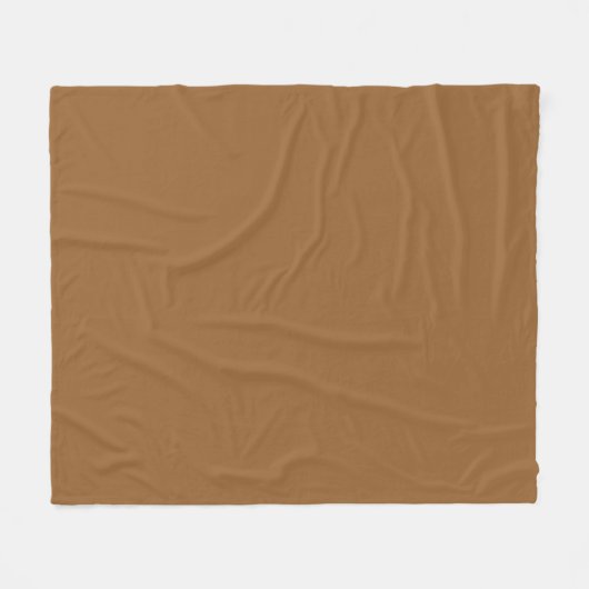 Boho Burnt Ochre Solid Color Fleecedecke (Vorderseite (Horizontal))
