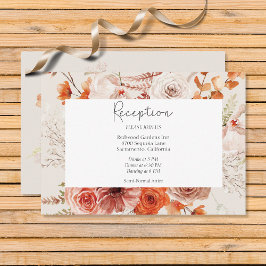 Boho Burnt Orange Arch Monogram Beige Begleitkarte