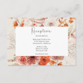 Boho Burnt Orange Arch Monogram Beige Begleitkarte (Vorderseite)