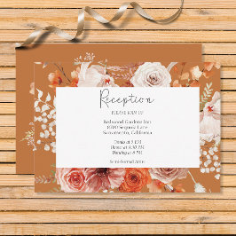 Boho Burnt Orange Arch Monogram Rust Begleitkarte