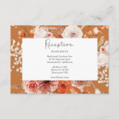 Boho Burnt Orange Arch Monogram Rust Begleitkarte (Vorderseite)