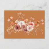 Boho Burnt Orange Arch Monogram Rust Begleitkarte (Rückseite)