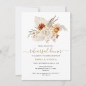 Boho Burnt Orange Floral Bouquet Probe Dinner  Einladung (Vorderseite)