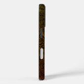 Boho Burnt Orange Floral Gold Monogramm Name Case-Mate iPhone Hülle (Rückseite / Rechts)