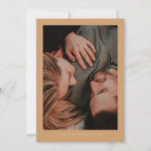 Boho Burnt Orange Herbst Foto Hochzeit Einladung (Rückseite)