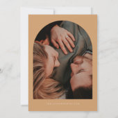 Boho Burnt Orange Herbst Foto Hochzeit Einladung (Rückseite)