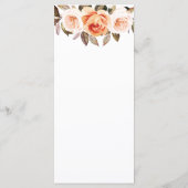 Boho Burnt Orange Hochzeit im Herbst Menu Menükarte (Rückseite)