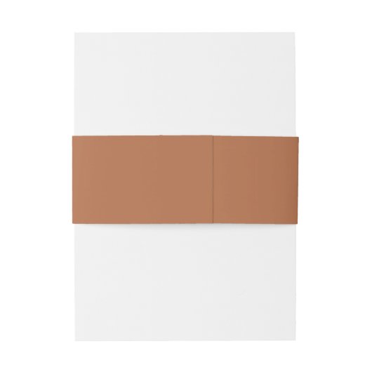 Boho Burnt Orange Monogram Wedding Einladungsbanderole (Rückseitenbeispiel)