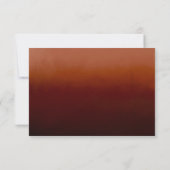 Boho Burnt Orange Ombre Meal Option RSVP Card Karte (Rückseite)