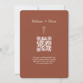 Boho Burnt Orange Rustic Wedding Order of Events Einladung (Rückseite)