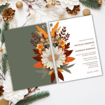 Boho Burnt Orange Sage Floral Hochzeit im Herbst