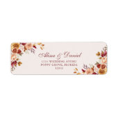 Boho Burnt Orange Terracotta Floral Address (Vorne)
