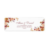 Boho Burnt Orange Terracotta Floral Address (Vorne)