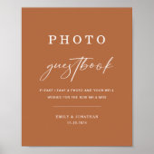 Boho Burnt Orange Wedding Foto Gästebuch (Vorne)