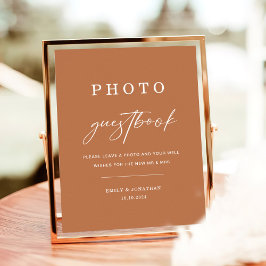 Boho Burnt Orange Wedding Foto Gästebuch