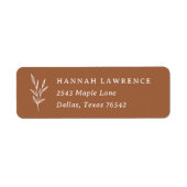 Boho Burnt OrangeBridal Shower Rücksendeadresse (Vorne)