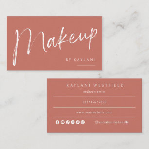 Boho-Bürsten-Makeup-Geschäftskarte-Schönheitskünst Visitenkarte