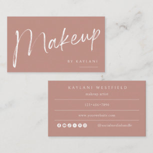 Boho-Bürsten-Makeup-Geschäftskarte-Schönheitskünst Visitenkarte