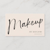Boho-Bürsten-Makeup-Geschäftskarte-Schönheitskünst Visitenkarte (Vorderseite)