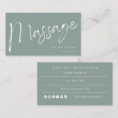 Boho-Bürstengeschäft Visitenkarte Körpertherapie (Vorne/Hinten)