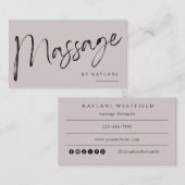 Boho-Bürstengeschäft Visitenkarte Körpertherapie (Vorne/Hinten)