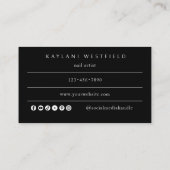 Boho-Bürstennägel Visitenkarte Nageldesignerin (Rückseite)