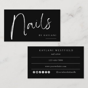 Boho-Bürstennägel Visitenkarte Nageldesignerin