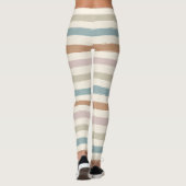 Boho-Bürstenstreifen Nahtloses Erdtön Leggings (Rückseite)