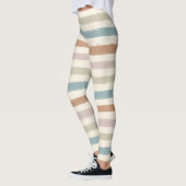 Boho-Bürstenstreifen Nahtloses Erdtön Leggings (Links)