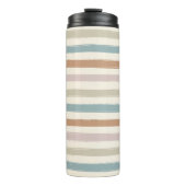 Boho-Bürstenstreifen Nahtloses Erdtön Thermosbecher (Vorderseite)
