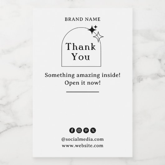 Boho Business Box Siegel Lebensmitteletikett (Einzelnes Label)