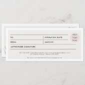 Boho Business Logo Gift Certificate Voucher (Vorne/Hinten)