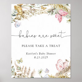 Boho Butterflies Babies sind süß Nehmen Sie eine L Poster