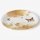 Boho Butterflies Birthday Paper Tellers Pappteller (Schrägansicht)